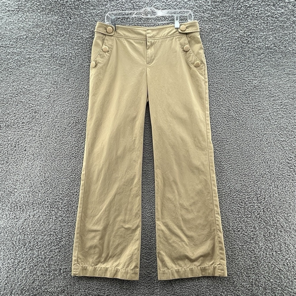 Lilly Pulitzer Tan Wide Leg Pants with Button Accents